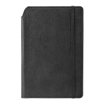 Carnets en PU avec support pour stylo A5  pages lignées Edgewise couleur noir première vue