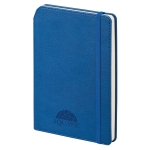 Carnets en PU avec support pour stylo A5  pages lignées Edgewise couleur bleu image avec logo 5