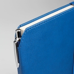 Carnets en PU avec support pour stylo A5  pages lignées Edgewise couleur bleu cinquième vue