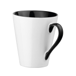 Mug en céramique original, anse et intérieur colorés et 320ml Royal couleur noir