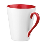 Mug en céramique original, anse et intérieur colorés et 320ml Royal couleur rouge