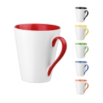 Mug en céramique original, anse et intérieur colorés et 320ml Royal diverses couleurs