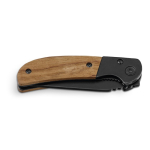 Couteau de poche en acier inoxydable et bois avec fermeture. couleur naturel première vue