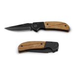 Couteau de poche en acier inoxydable et bois avec fermeture. diverses couleurs