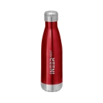 Gourde thermiques personnalisées avec détail métallique 510 ml Ice couleur rouge image avec logo