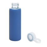 Bouteilles sportives en verre de borosilicate 380 ml Crystal Ring couleur bleu troisième vue