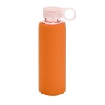 Bouteilles sportives en verre de borosilicate 380 ml Crystal Ring couleur orange