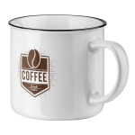 Tasse en céramique vintage blanche de 300 ml White Vintage couleur blanc image avec logo