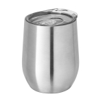 Mugs en acier personnalisés brillants 400 ml Single Cuisine Metallic couleur argenté mat