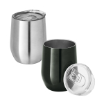 Mugs en acier personnalisés brillants 400 ml Single Cuisine Metallic diverses couleurs