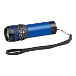Lampe torche promotionnelle en aluminium avec 3 modes Trios couleur bleu