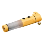 Marteau d'urgence pour voiture avec cutter, aimant et lumière Visible couleur jaune
