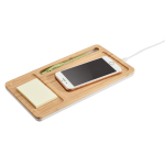 Set de table en bambou Bamboo Tidy avec chargeur sans fil Bamboo Tidy couleur naturel troisième vue