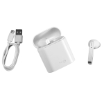 Écouteurs personnalisables Bluetooth tendances 5.0 Shuffle couleur blanc quatrième vue