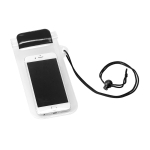 Coques de téléphone étanches avec logo et fermeture hermétique Bayside couleur noir troisième vue