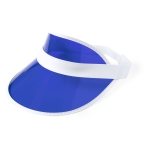 Visière publicitaire en PVC à protection UV et bande élastique Narim couleur bleu première vue