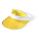 Visière publicitaire en PVC à protection UV et bande élastique Narim couleur jaune première vue