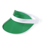 Visière publicitaire en PVC à protection UV et bande élastique Narim couleur vert première vue