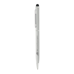 Stylo fin avec pointe tactile, couleur chromée, encre bleue Vip Thin couleur argenté mat Image avec logo 3