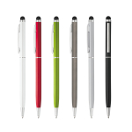 Stylo fin avec pointe tactile, couleur chromée, encre bleue Vip Thin diverses couleurs