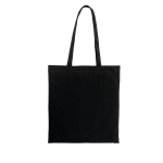 Sacs en coton colorés avec longues anses 105 g/m² Eco Color L couleur noir première vue