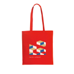 Sacs en coton colorés avec longues anses 105 g/m² Eco Color L couleur rouge image avec logo 2