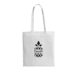 Sacs en coton colorés avec longues anses 105 g/m² Eco Color L couleur blanc image avec logo 2
