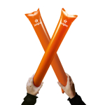 Bâtons gonflables en plastique de plusieurs couleurs pour événements couleur orange image avec logo 4