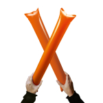 Bâtons gonflables en plastique de plusieurs couleurs pour événements couleur orange troisième vue