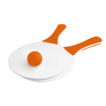 Set de tennis pour la plage composé de 2 raquettes en bois et 1 balle couleur orange