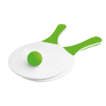Set de tennis pour la plage composé de 2 raquettes en bois et 1 balle couleur vert clair