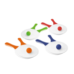 Set de tennis pour la plage composé de 2 raquettes en bois et 1 balle diverses couleurs