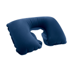 Oreiller de voyage gonflable personnalisé avec logo Basic Style couleur bleu