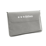 Oreiller de voyage gonflable personnalisé avec logo Basic Style couleur gris étui avec logo
