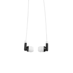 Écouteurs promotionnels offert dans un coffret triangulaire Bass couleur noir troisième vue