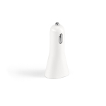 Adaptateur de voiture en plastique avec USB pour charger téléphone couleur blanc première vue