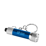 Petit porte-clés original avec lampe de poche en aluminium avec zone d'impression