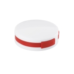 Hub USB circulaire promotionnel à 4 ports avec câble coloré Round couleur rouge