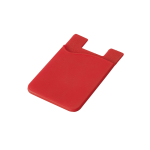 Porte-cartes personnalisé en silicone avec ruban adhésif SilconCase couleur rouge