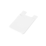 Porte-cartes personnalisé en silicone avec ruban adhésif SilconCase couleur blanc
