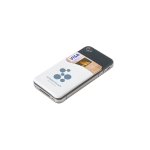 Porte-cartes personnalisé en silicone avec ruban adhésif SilconCase couleur blanc image avec logo 4
