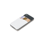 Porte-cartes personnalisé en silicone avec ruban adhésif SilconCase couleur blanc troisième vue