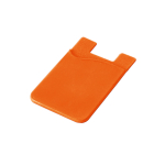 Porte-cartes personnalisé en silicone avec ruban adhésif SilconCase couleur orange