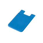 Porte-cartes personnalisé en silicone avec ruban adhésif SilconCase couleur bleu ciel