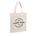 Impression de votre logo sur ce sac coton de 140 g/m2 Eco Plus couleur beige image avec logo