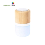 Enceinte Bluetooth en bambou avec lumière multicolore Naturparty couleur bois