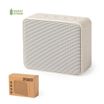 Enceinte sans fil avec boîtier en paille de blé et support Earth couleur naturel