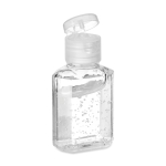 Flacon personnalisé de gel sans alcool pour les mains 30ml Basic couleur transparent troisième vue