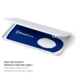 Étui porte-masque personnalisé en plastique blanc Compact couleur blanc