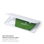 Étui porte-masque personnalisé en plastique blanc Compact couleur blanc